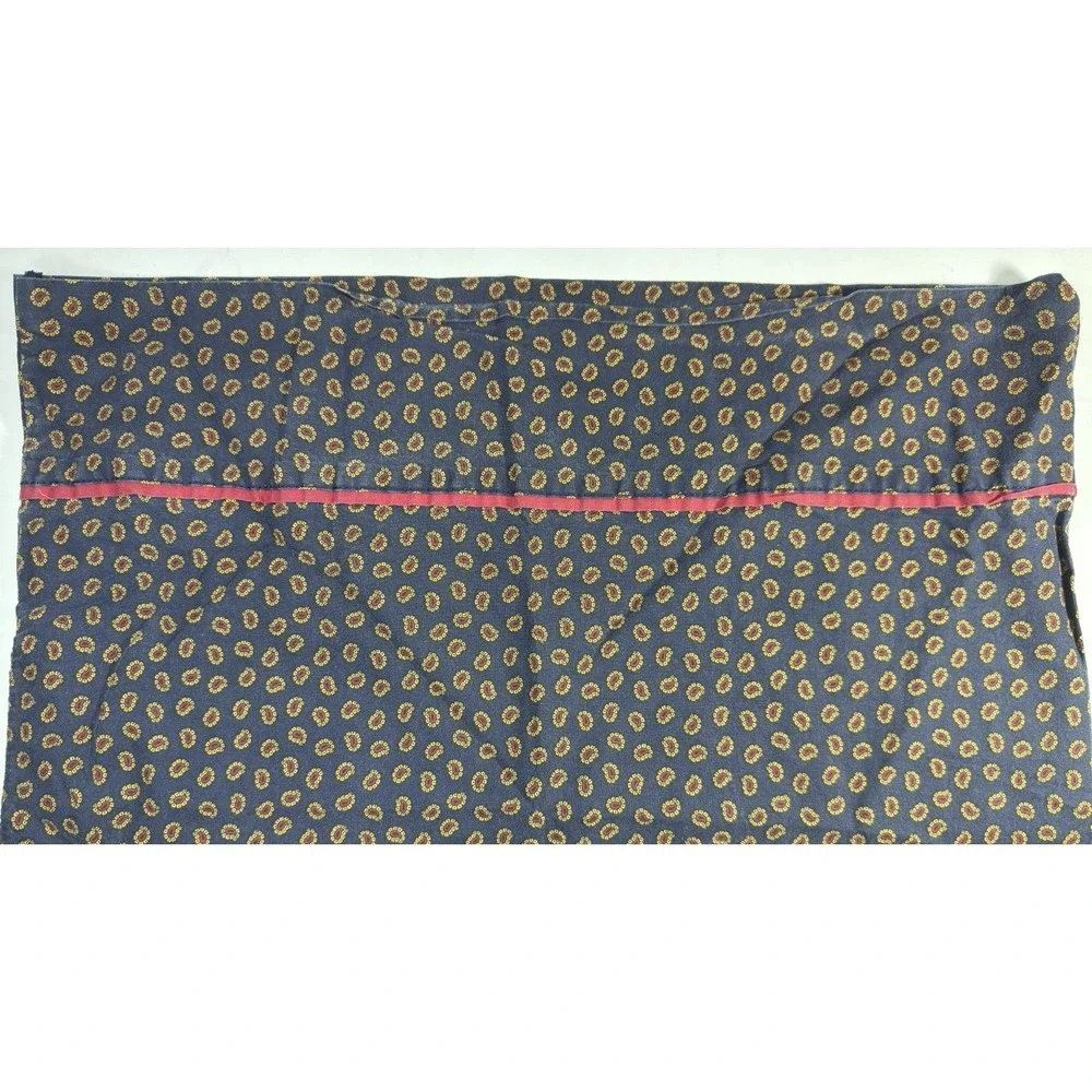 Ralph Lauren Pillowcase Set Foulard Paisley‎ Studio KING Navy Blue Red Gold